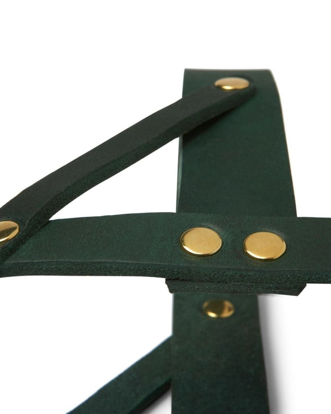 Butter Leather Dog Harness in Forest Green