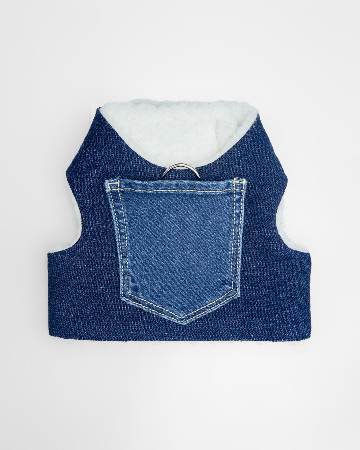 Denim & Shearling Sherpa Dog Harness  (Dog & Co. Exclusive)