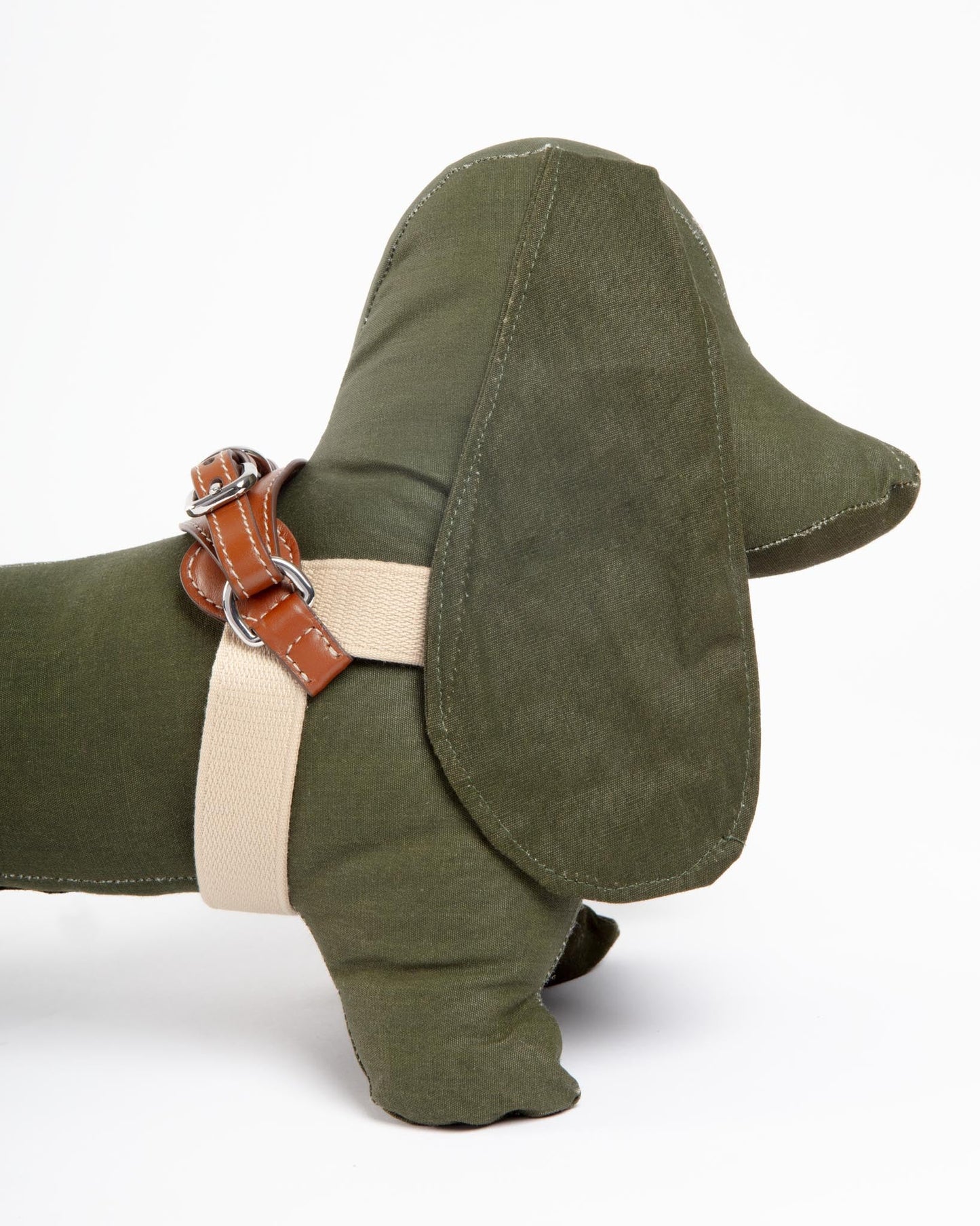 Aria Textile Dog Harness in Natural + Tobacco