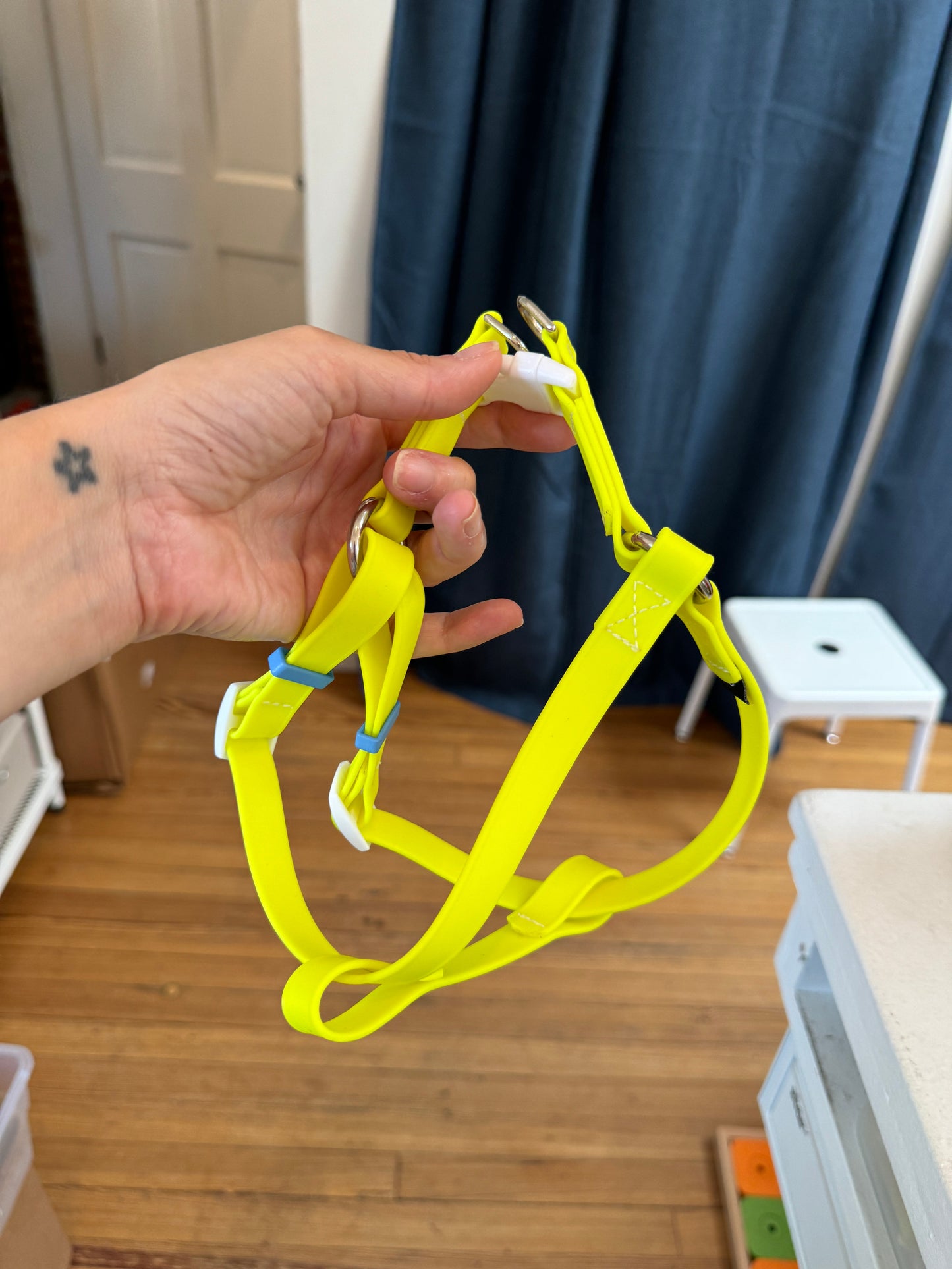 A Walk in the Park Waterproof Dog Harness in Neon Yellow